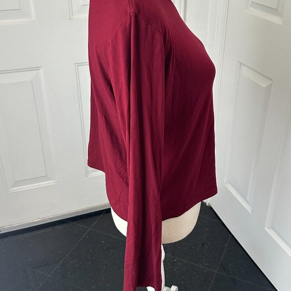 NWT Nasty Gal Maroon One-Shoulder Top Size 10 US 14 UK - Picture 6 of 10